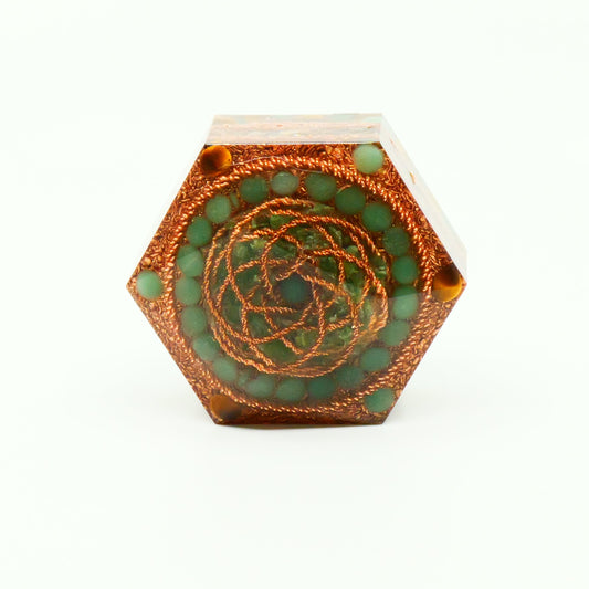 Hexagon — Green Jade Rodin Coil