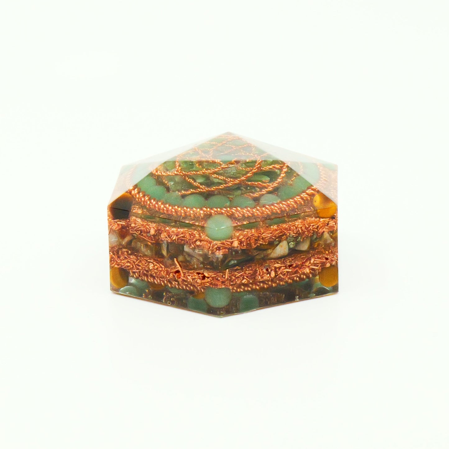 Hexagon — Green Jade Rodin Coil