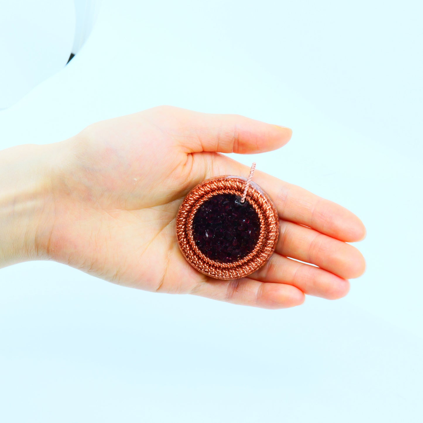 Pocket Orgonite & Necklace — Garnet