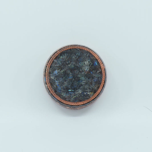 Flower of Life — Labradorite Rodin Coil (with Copper Spheres)