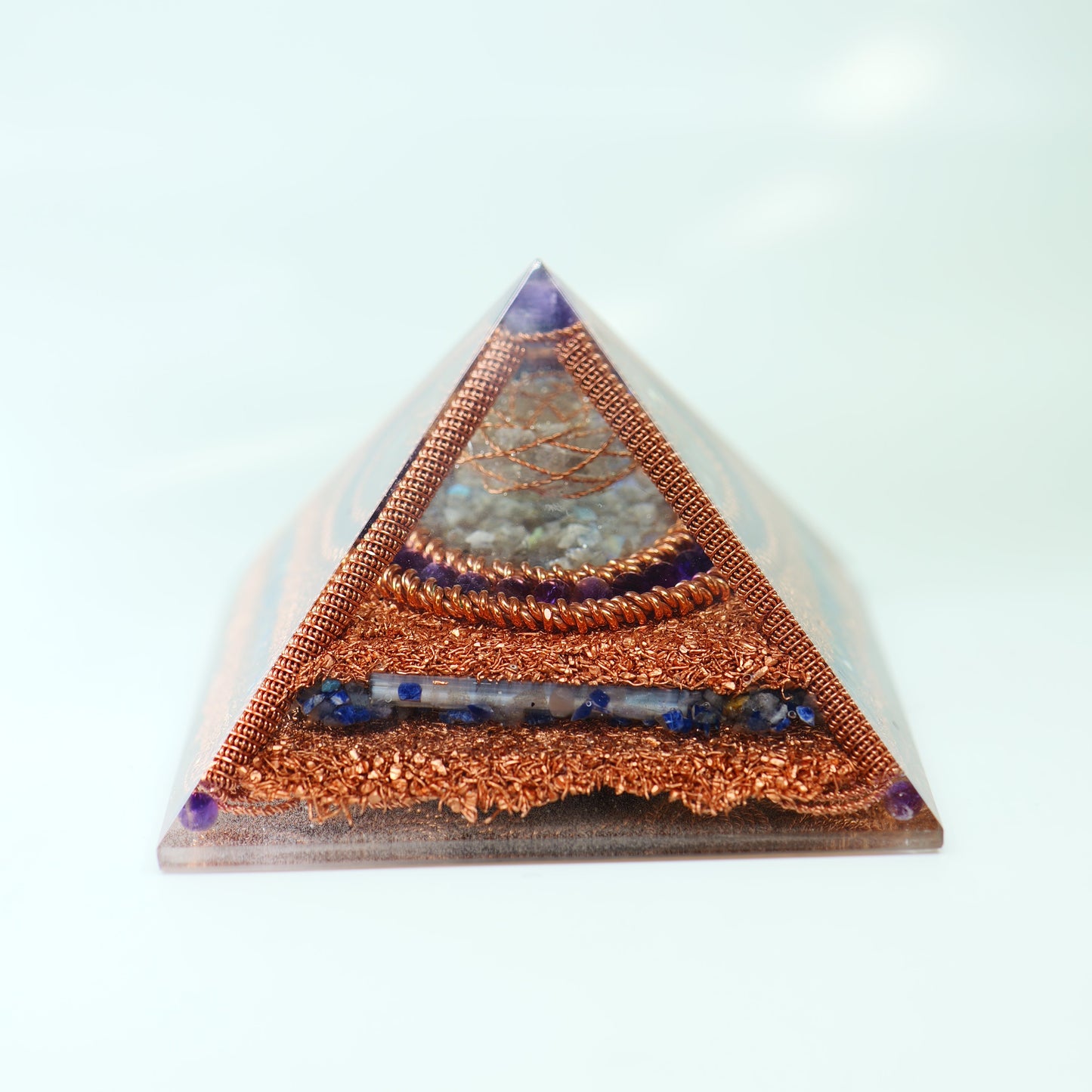 Pyramid — Labradorite Rodin Coil, Corner Amplification Coils