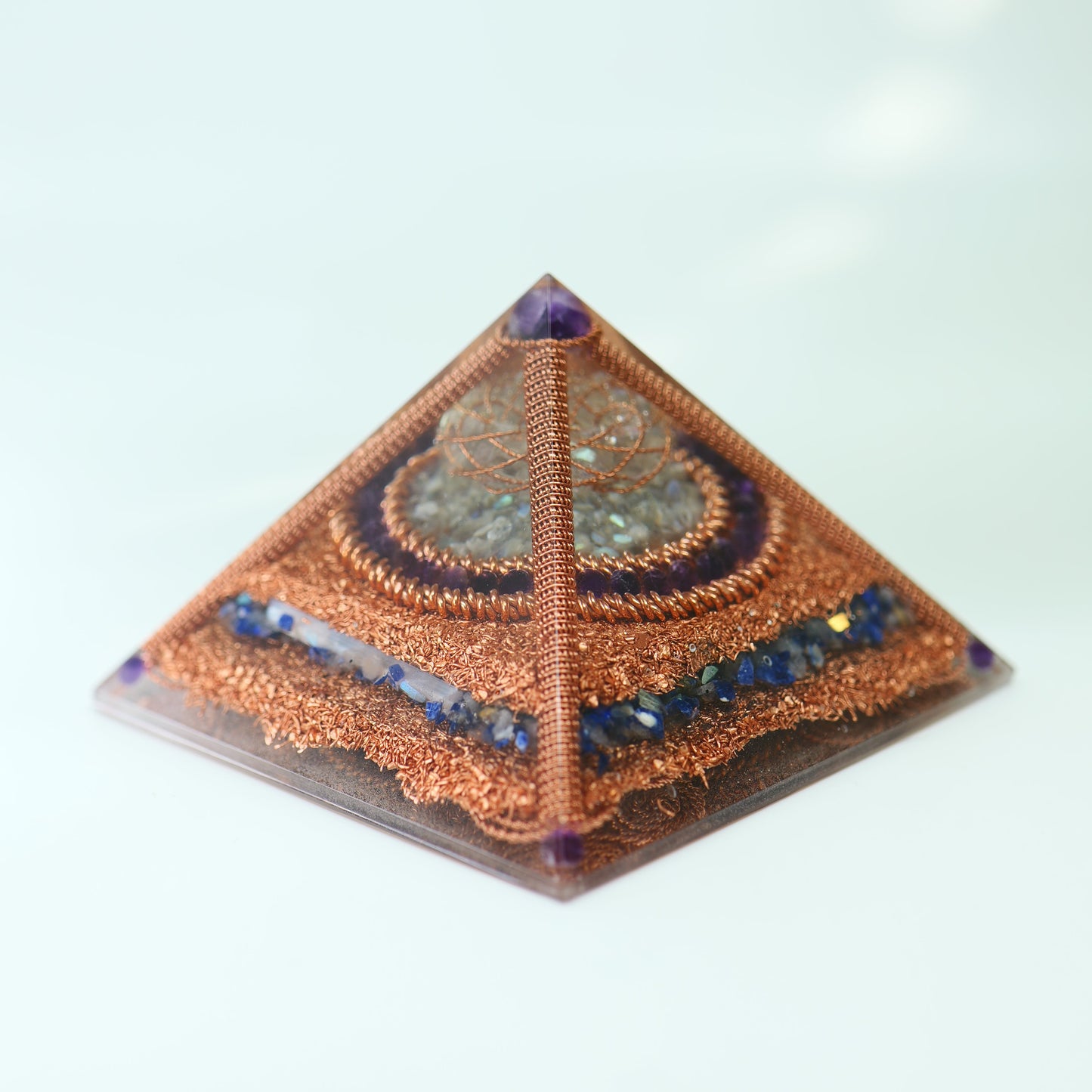 Pyramid — Labradorite Rodin Coil, Corner Amplification Coils